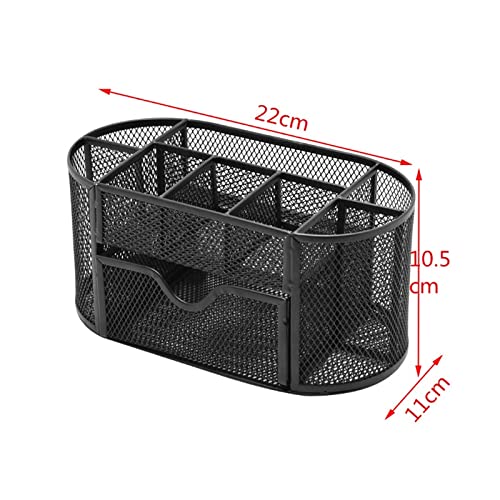 TEDILUVI Metal Organizer Mesh Desk Table 9 Grids Design Storage Box Drawer Pencil Pen Holder