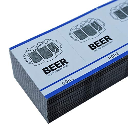 Custom Drink Tickets - Personalized Mini Tickets for Beverages or Admit One with Your Logo (Orange, 5000)