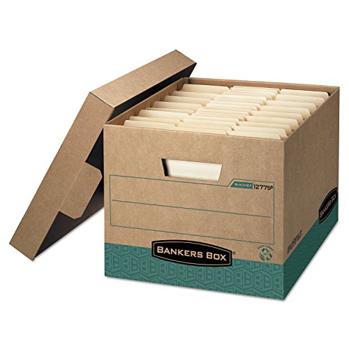 Bankers Box 12775 Storage Box, LTR/Lgl, 800 lbs,12-Inch x15-Inch x10-Inch, 12/CT, KFT/GN