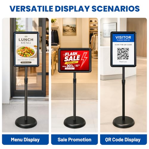 VAIIGO 3Pack 8.5x11 Sign Holder Stand,Adjustable Floor Standing Sign Holder