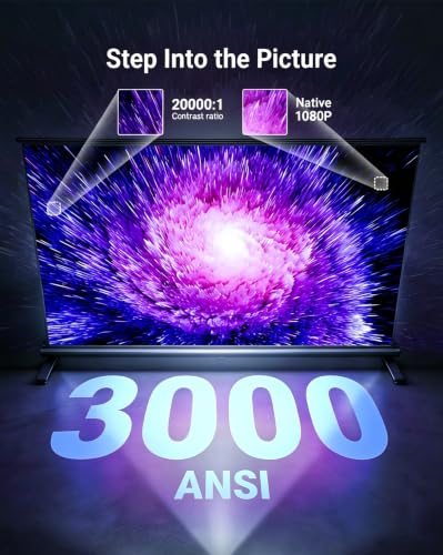[Bundled with Google TV Stick] Smart Projector with WiFi and Bluetooth