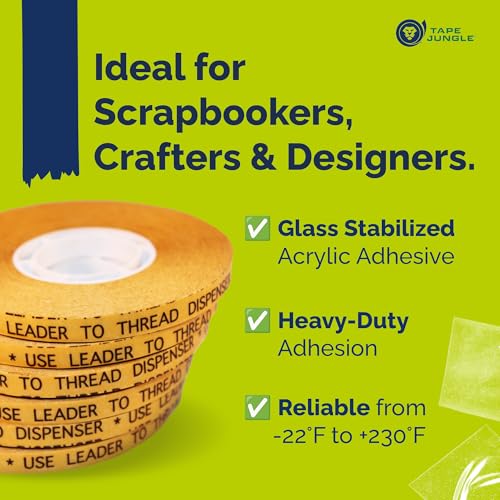 ATG Tape Refills [24 Rolls] 1/4" – Acid Free Double Sided Adhesive Transfer Tape for Pink Advanced Tape Glider & Scotch #714 Dispenser – Perfect for Scrapbooking, Framing, Printing & Craft Projects