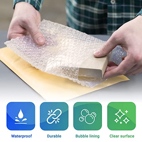 Amiff Shipping Bubble Bag, 4 x 7.5 Inches. 400 Pack Clear Bags for Packaging. Self Seal Bubble Pouches for Packing. Waterproof Polyethylene Storage Moving Bags. Packing Materials for Fragile Items