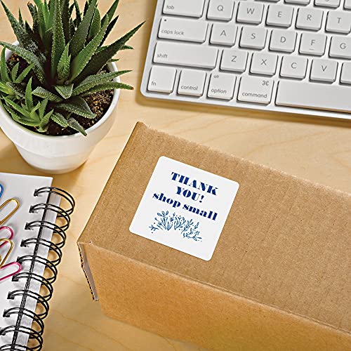 Avery® Matte White Square Labels, Sure Feed® Technology, 2.5" x 2.5", 2,250 Matte White Printable Labels