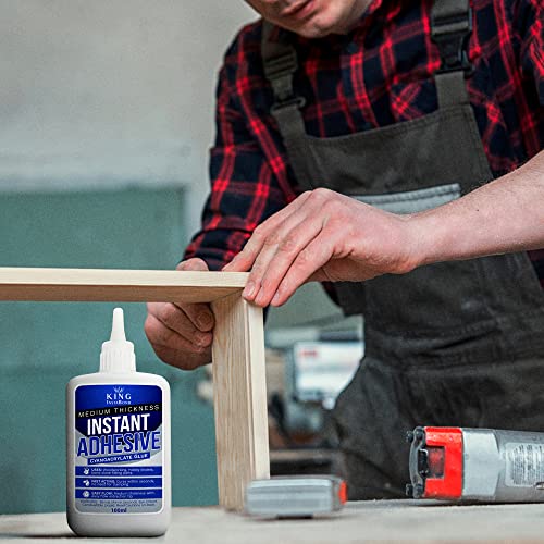 Cyanoacrylate Adhesive Super Glue - Medium Viscosity CA Glue for Wood, Plastic, DIY Crafts, Metal, etc. Cyanoacrylate Glue for Woodworking - 100ml - 3.5oz (3 Bottles)