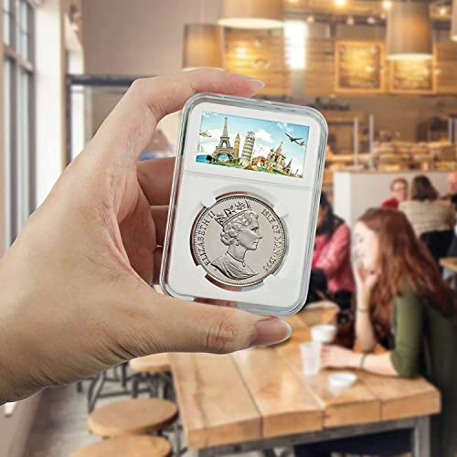 80Pack Coin Snaps Slab Display Holder Storage 38mm for Morgan,Peace,IKE Silver Dollar