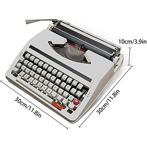 Vintage Typewriter,Mechanical English Typewriter,Manual Typewriter,Sleek & Durable Type Writer Classic Word Processor,Typewriters For Writers,White