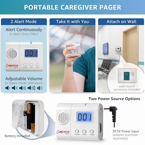 SYNLETT SP30 Companion Pager Accessory for Wireless Caregiver Systems