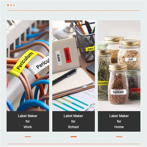 VBSNKLOI Label Printer, Portable Label Maker PS100E Printer Automatic Cutting Industrial Machine with 5PK 12mm