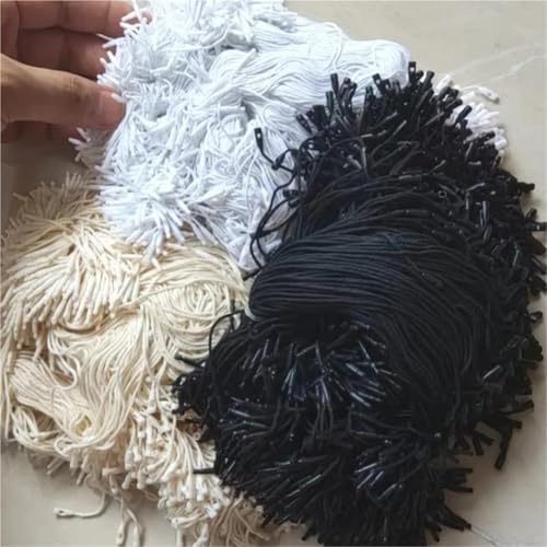1000PCS 8Inch Cotton Tag Strings with Snap Lock Pins for Garment Bags Home Textile