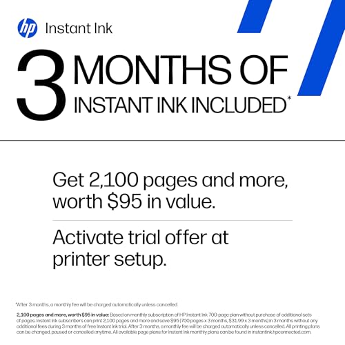 HP OfficeJet Pro 9720 Wide-Format Wireless All-in-One Color Inkjet Printer, Print, scan, Copy, fax up to 11x17, ADF, Duplex Printing Best-for-Office, 3 Month Trial of Instant Ink Included (C2XF9A)