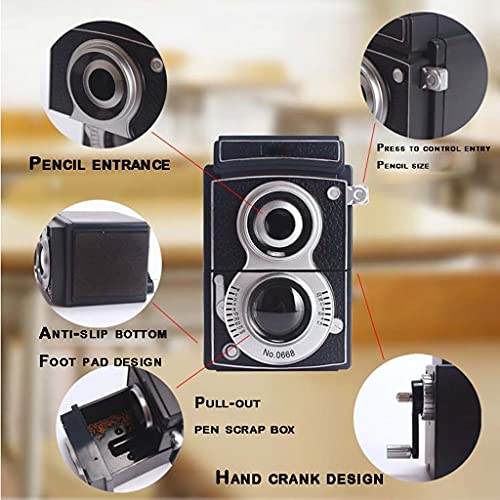 Manual Pencil Sharpener Simple Advanced Camera Style for No. 2 Pencil Best Classroom Artist Student Office