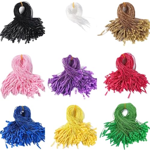 1000Pcs Polyester Tag Cords for Garment Bag Hats Wigs Cards DIY Label Ropes