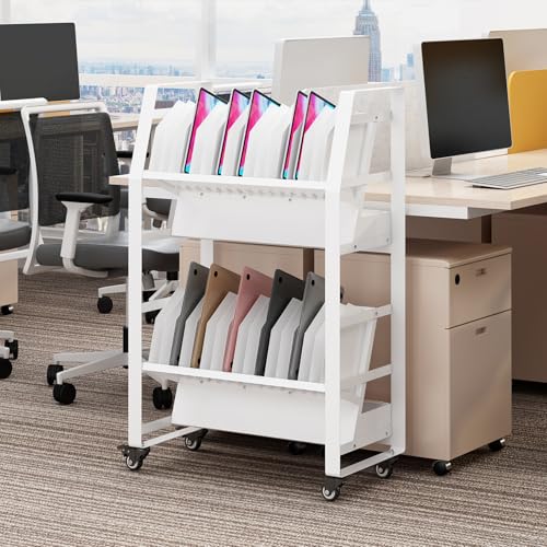 32 Mobile Device Charging Cart with Storage for Laptops and Chromebooks