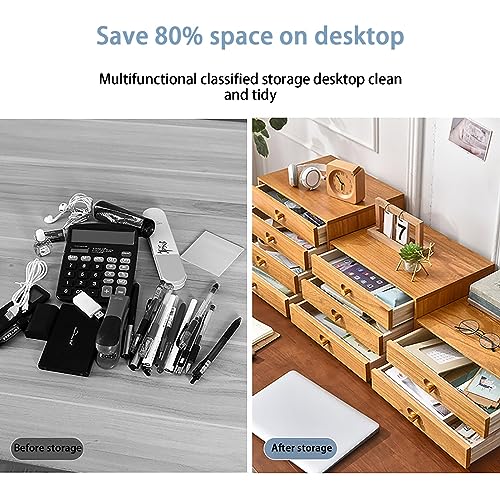 ntumLeap Solid Wood Storage Box,Multi-Layer File,Stylish Desk Accessory for Home & Office,Document Holder,Ideal for Workspace Nization,