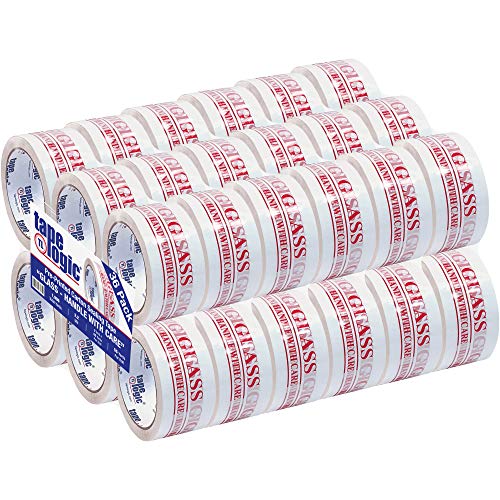 Tape Logic 2"x55yd 2.2 Mil Glass Handle with Care Tape, 36-Pack