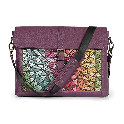 Londo Top Grain Leather Zion Messenger Bag, Laptop Bag, Travel Bag for Work, Office