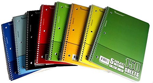 A+ Homework 5 Subject College Ruled Notebook -150 Sheets