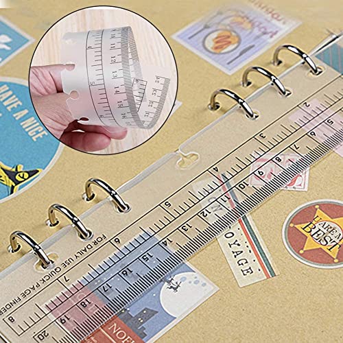 QERTYHKK A6 Notebook Set 50 Sheets 6 Holes Loose-Leaf Lined Refill Paper PCS PVC Binder Index Dividers Ruler And Note Flags Tabs