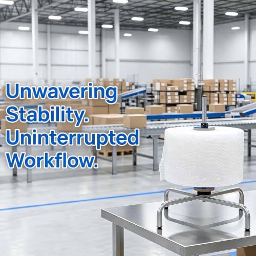 Manual Standing Wrapping Roll Stand, Vertical Bubbles Foam Wrap Roll Dispenser With Metal Frame, Length Adjustable 40-150cm & Easy Film Replacement, For Packaging Moving And Shipping Null 60cm