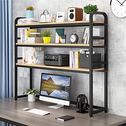 Bookshelf, 3 Layer Desktop Bookshelf - Desktop Organizer Office Storage Rack, Adjustable Multi-layer Bookshelf Desktop Racks, 3 Tier Desktop Bookcase For Computer Desk, Desktop Organizer Shelf Racks(A