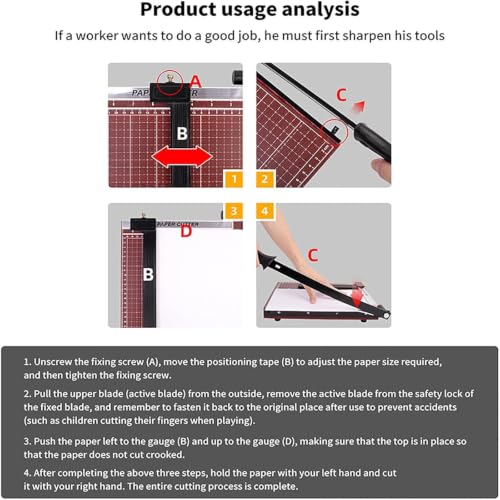 MYMDYMX A4 Paper Cutter Black