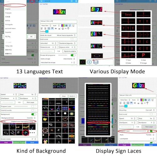 Naturalpowev Bottle Presenter for Night Club, Bottle Service Sign VIP, Bottle Service Lights, APP Programmable Texts Scroll Play RGB Color Display Screen, LED Message Board Color Letter Billboard