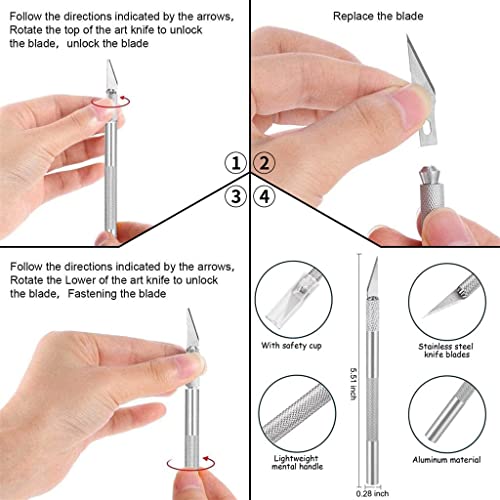 XDSRFVW 38PCS Set Craft Vinyl Weeding Tools Basic Tool Kit for Silhouettes Cameos Lettering DIY Handmade