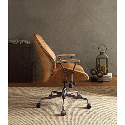 Acme Furniture 92412 Hamilton Top Grain Leather Office Chair in Coffee Leather