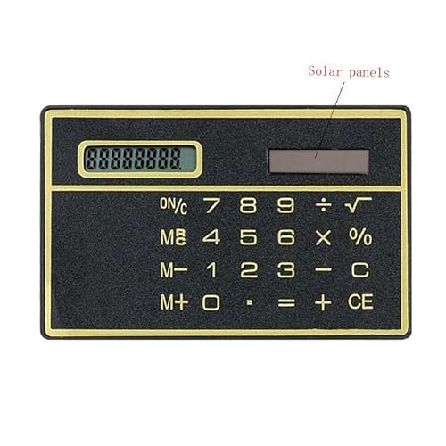 QERTYHJK Card Calculator 8-bit -Thin Solar Portable Mini