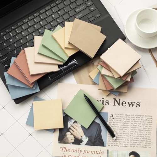 (72 Pads) Sticky Notes 3x3 inch, Self-Stick Pads Vintage Colors Sticky Note