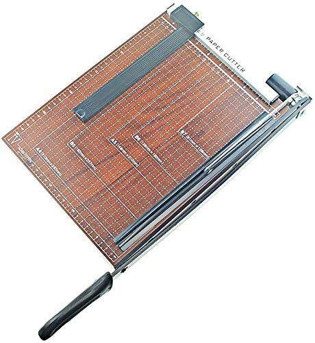 Yesmya Paper Cutter Rotary Trimmer Paper Cutter, Manual Steel Knife Cutter, School Office (Color : Brown)