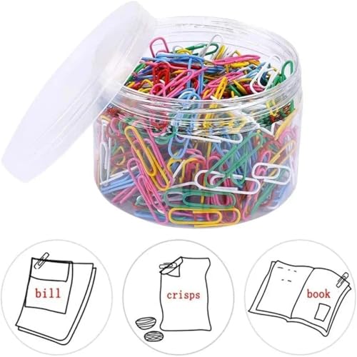 3000 Pcs Morandi Paperclips for Student Test Paper Organizer, Rustproof Metal Clips