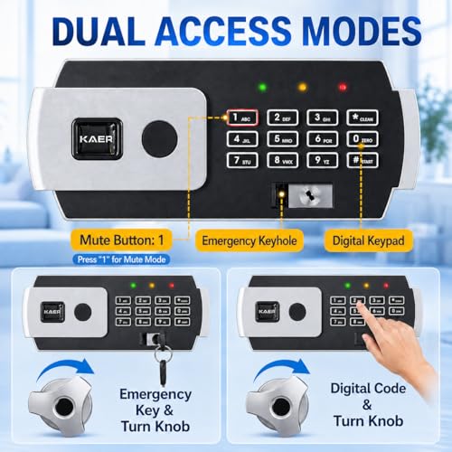 SAPITAL 2.8 CuFt Drop Safe for Business, Money Safe Box with Quick Place Drop Slot, Digital Keypad, Keys, Fireproof Bag, Anti-Fish Baffle, Cash Depository Safe for Business Retails Mail Church Home