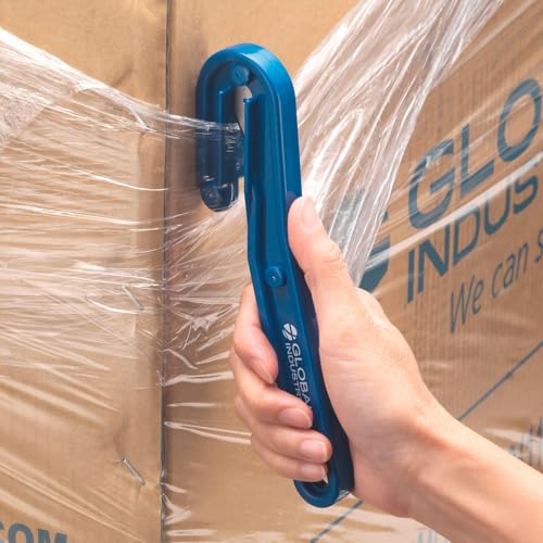 Global Industrial Heavy Duty Stretch Wrap Film Cutter, Blue, 2/Pack