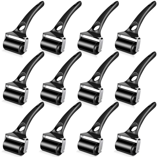 Frienda 12 Pack Rubber Brayer Rollers, 2 in Hard Rubber Rollers