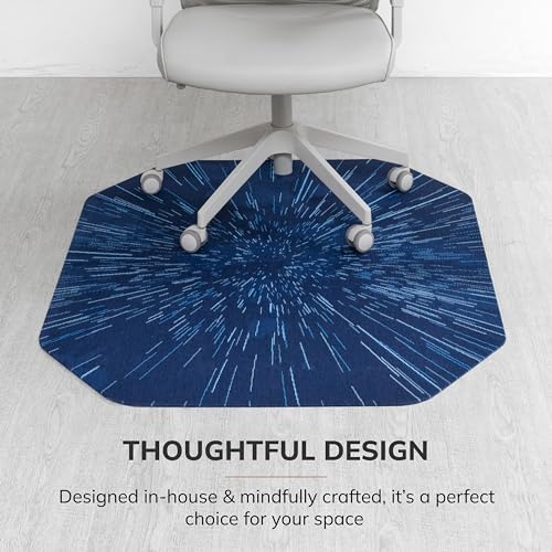Anji Mountain Office Chair Mat for All Surfaces- Anti-Slip, Easy Rolling Office Desk Chairmat, Premium Hard Floor Protection Chairmat, Exclusively Designed for Home Offices, Galaxy Blue (36x48)