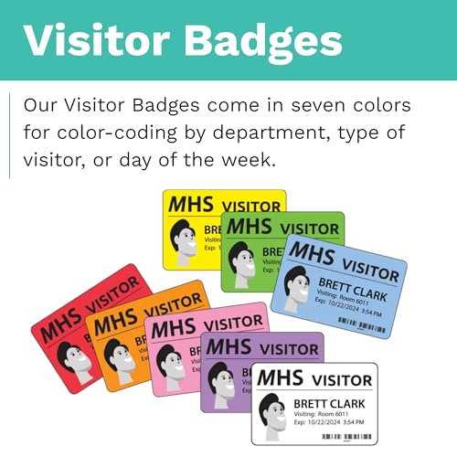 Threshold 4-Inch Visitor Badges on a Roll | (Orange)