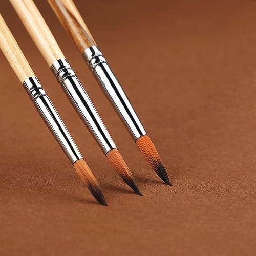 UYCVT 10 Nylon Hair Line Drawing Brush Stroke Oil Painting Pigment Acrylic Gouache Watercolor Long Pole Pen