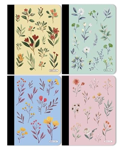 OMURA 48 Pack, Floral Composition Book C/R 100 Sheets