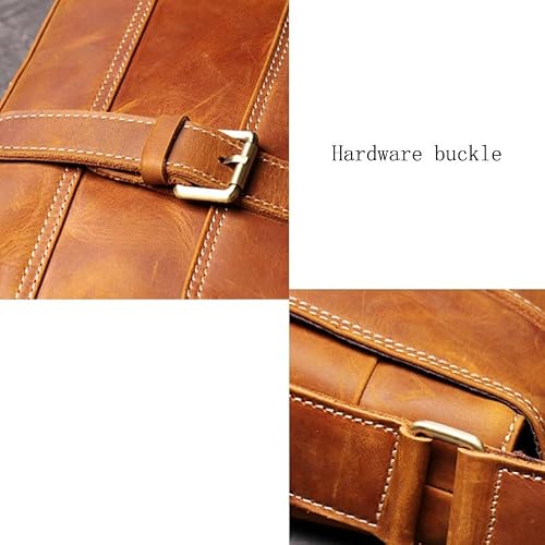 NSUQOA JSEIAJB Men's Bag Crazy Horse Leather Crossbody Shoulder Messenger