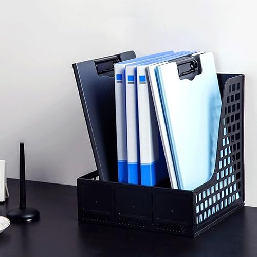 File Rack File Box Data Rack Column Office Supplies Management Letter Trays(Black)