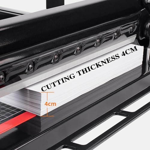 Eiwitany A3 Heavy Duty Paper Cutter, Industrial Paper Guillotine Trimmer 3 Replacement Blades, Width 440mm ±0.2mm, 40mm Cutting Thickness, Industrial Leather Trimmer Cards, Leather (Black)