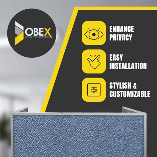 OBEX Acoustic Mounted Screen Privacy Panel Table Top Separator, Sound Blocking Desk Divider (Twilight, 24" X 72")