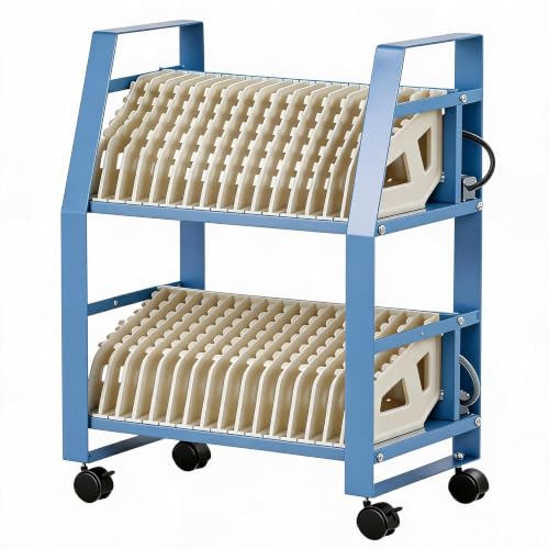 Aptliton Laptop Charging Cart 32-Device 15.6" Lockable Rolling Office