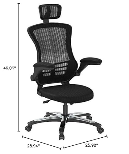 Fuji Boeki 82530 Master 3 High Back, Office Chair, Desk Chair, Mesh, Breathable, Black, Backrest Storage Space Included, Elevation Function, Locking Function