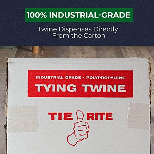 SGT KNOTS Polypropylene Tying Twine – Bundling Twine for Pulling, Loading, Packing – Weather Resistant Pull Line - 156 lb. Tensile Strength - 1 ply x 6300ft, White - Cardboard Carton Included