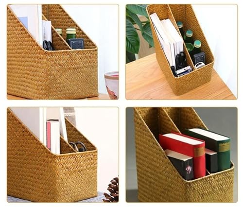 VRFTGHYJU Vertical File Folder Organizer, Stylish Desktop Storage Rack for Home Office Document Organisation