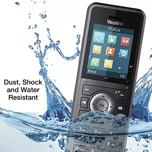 Yealink W79P DECT Phone System - IP Cordless Business Phones Compatible with Internet Phone Wireless voip Phones, Global Teck Cloth