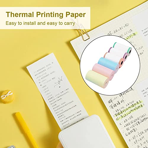 WERTGHJ 12 Roll Printable Sticker Paper Direct Thermal with Self-Adhesive 57x30mm for Paperang P1/P2 Pocket Printer